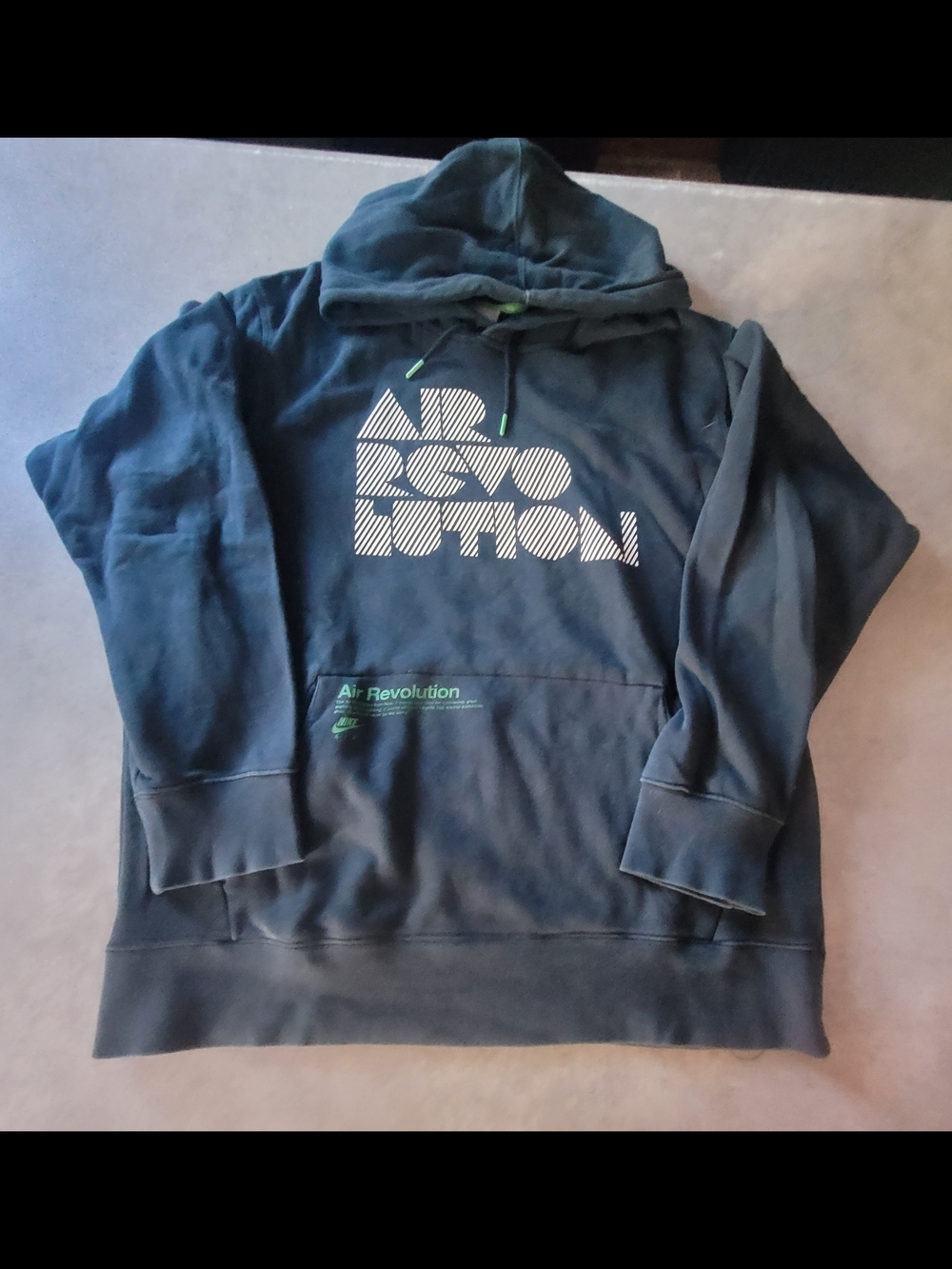 Nike Air Revolution Pullover Hoodie in Dark Teal with White Logo